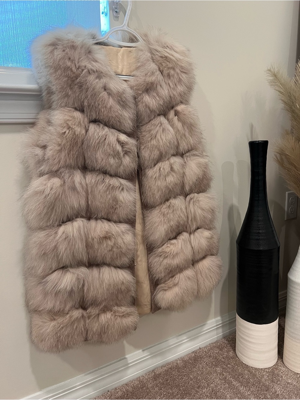 Neutral Taupe Faux Fur Vest - Plush Sleeveless Outerwear